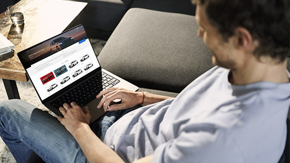 BMW 1 Series on a grey background